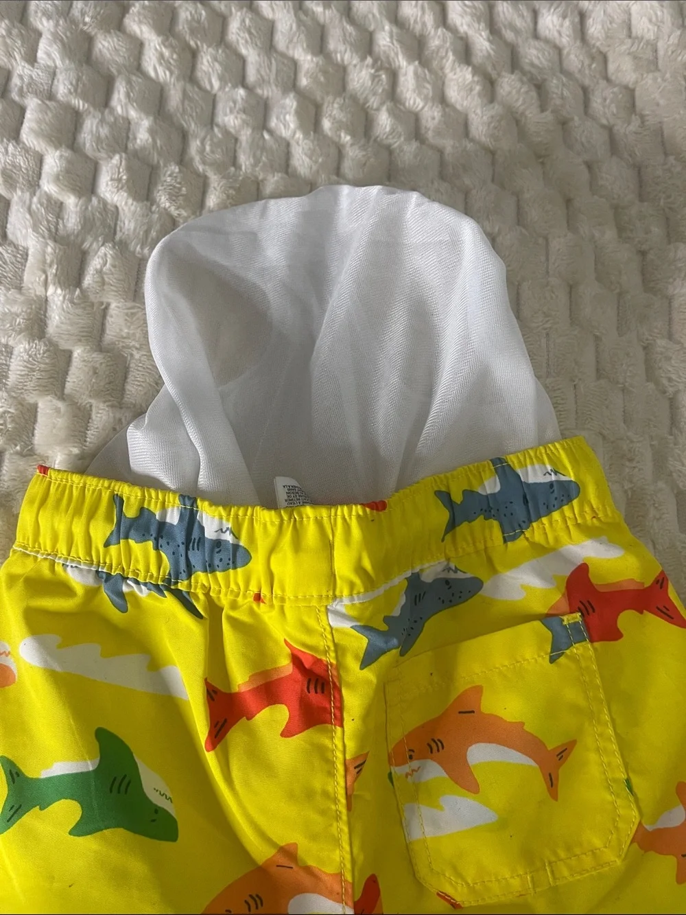 Old Navy Yellow Shark Print Swim Shorts